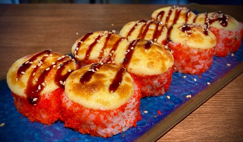 Запечений з лососем теріякі