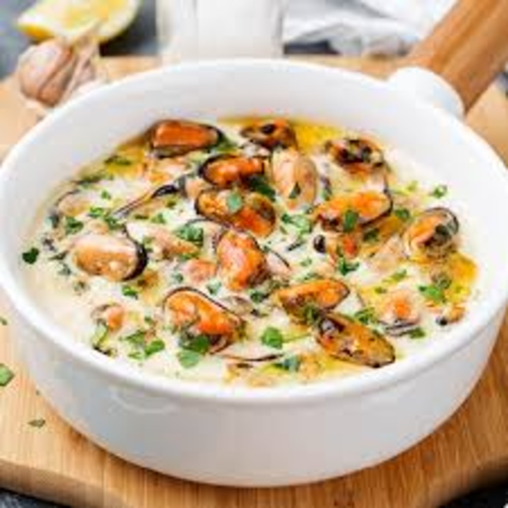 Мідії в вершковому соусі 100