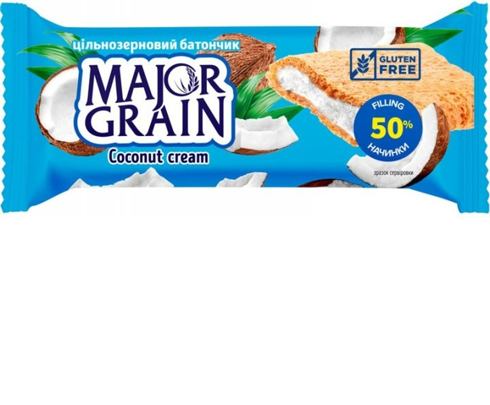 Злак.батончик "Major Grain" з кокос.крем. 40г