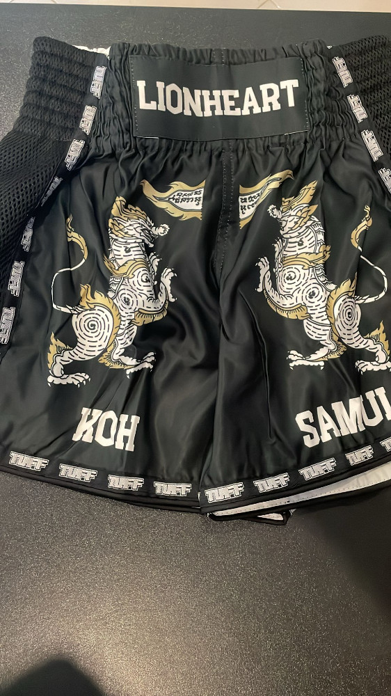 Muay Thai Shorts Black Dragon ( S ) MTS005