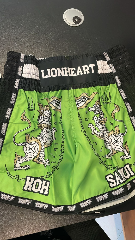 Muay Thai Shorts Green Dragon XL MTS004