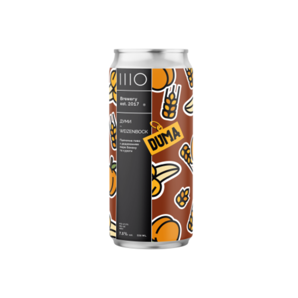 Пиво ШО Думи, Weizenbock, ABV 7.2% IBU 20, 0.33, шт