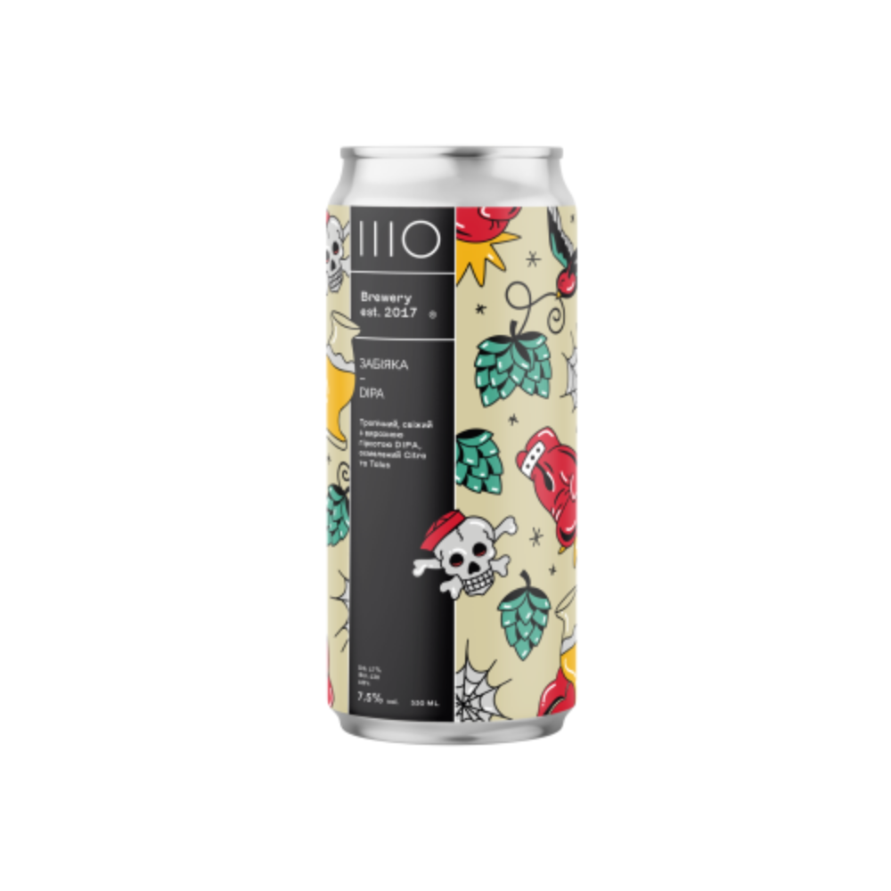 Пиво ШО Забіяка DIPA, ABV 7.5% IBU 130, 0.33, шт