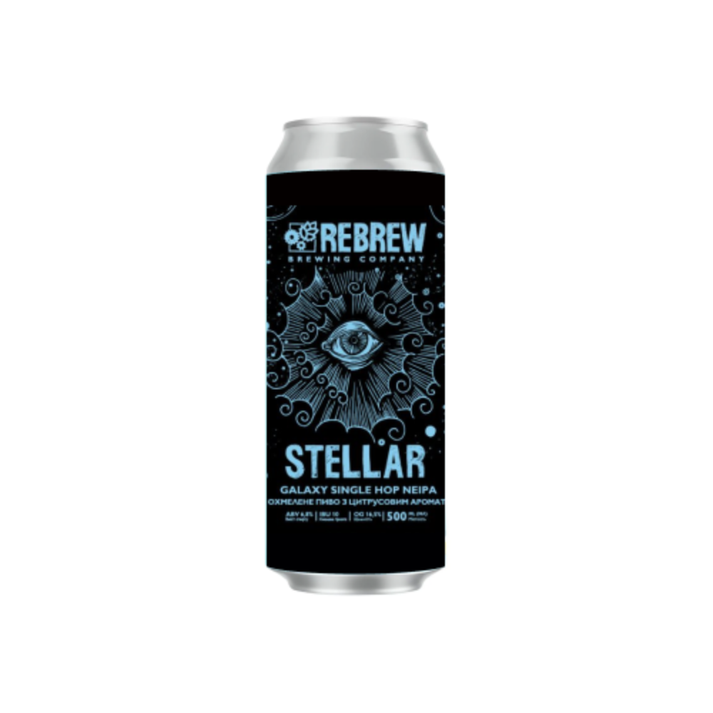 Пиво Rebrew Stellar, NEIPA, ABV 6.8% IBU 10, 0.33, шт