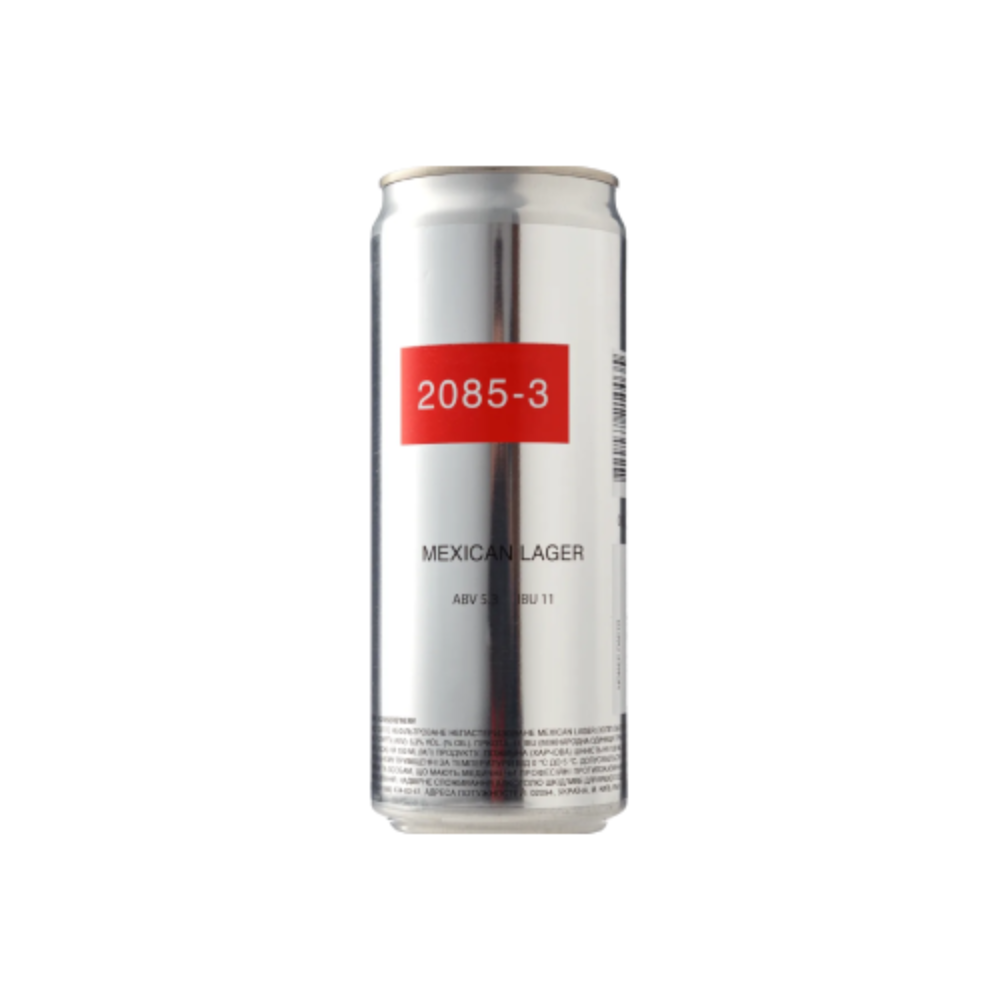 Пиво 2085-3 Hoppy Mexican Lager, ABV 5.3% IBU 11, 0.33, шт