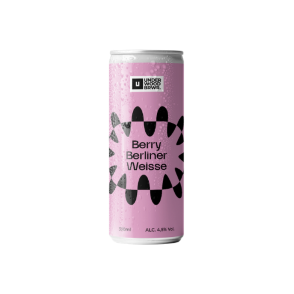 Пиво Underwood Berry Berliner Weisse Sour, ABV 4.5 IBU 10, 0.33