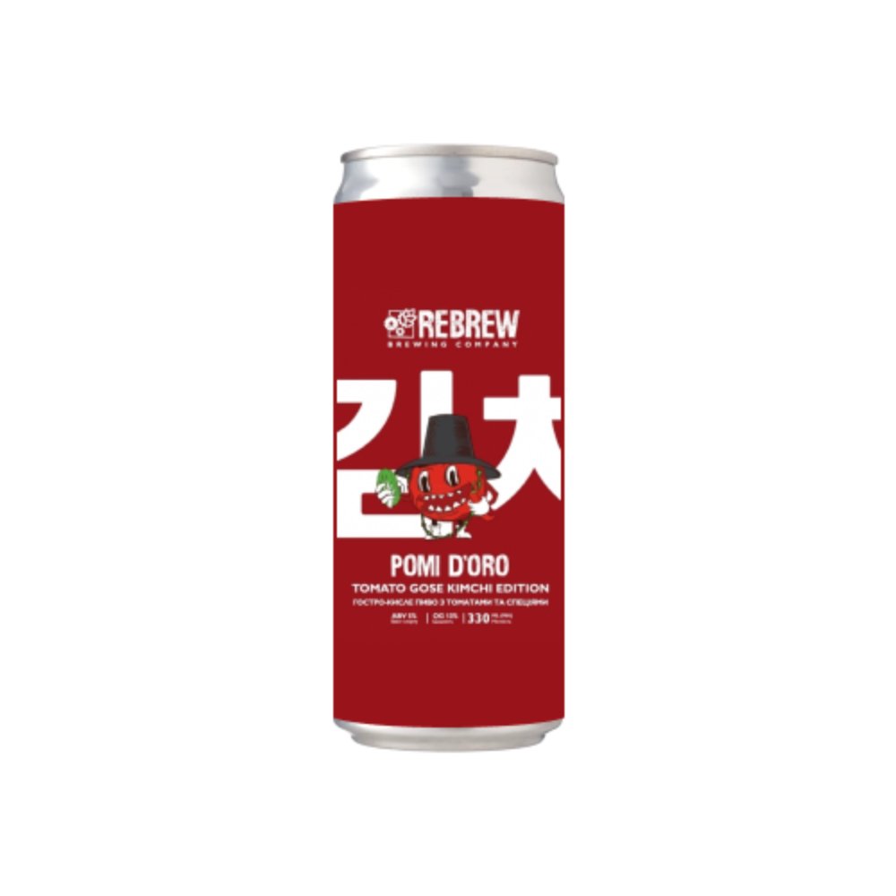 Пиво Rebrew Pomi Doro Tomato Gose Kimchi, ABV 5%, 0.33, шт