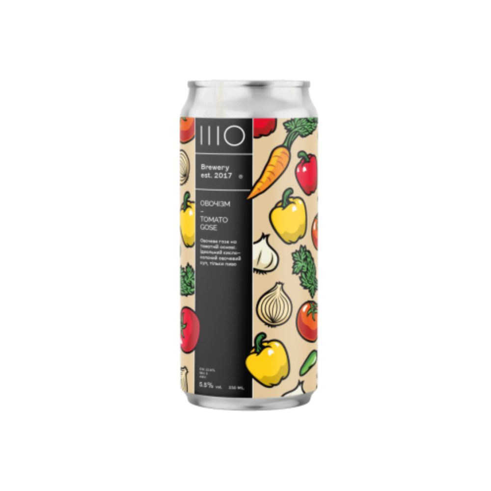 Пиво ШО Овочізм, Tomato, ABV 5.5% IBU 5, 0.33, шт