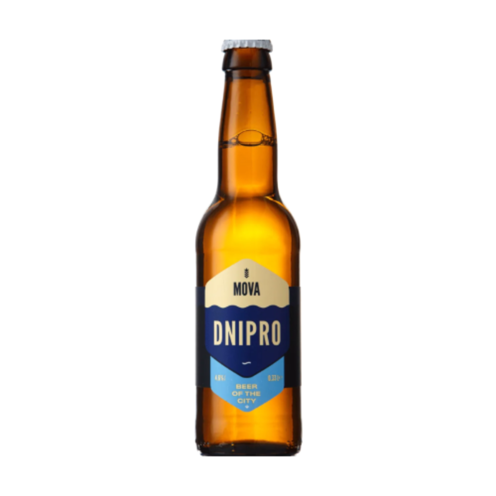 Пиво Mova Dnipro Lager ABV 4.6%, 0.33, шт