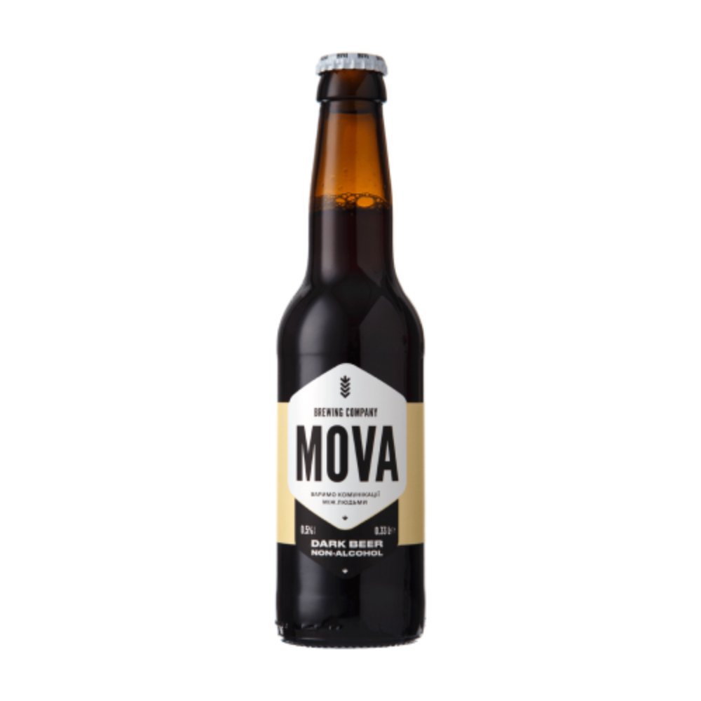 Пиво Mova Dark Б/А, ABV 0.5%, 0.33, шт
