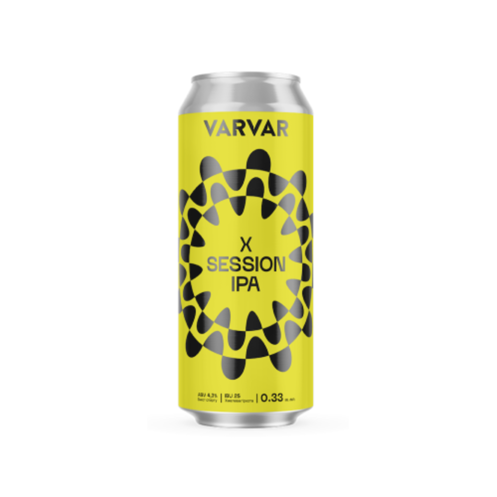 Пиво Varvar X-Session, Session IPA, ABV 4.3% IBU 25, 0.33, шт