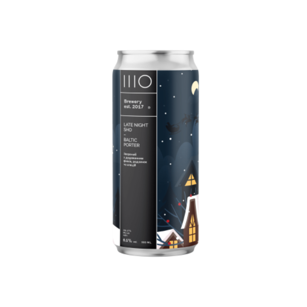 Пиво ШО Late Night Sho Porter Baltic, ABV 6.5%, 0.33, шт