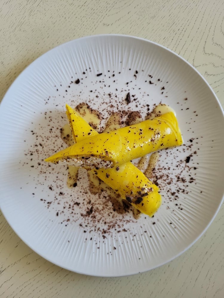 Млинцець з сиром та родзинками
