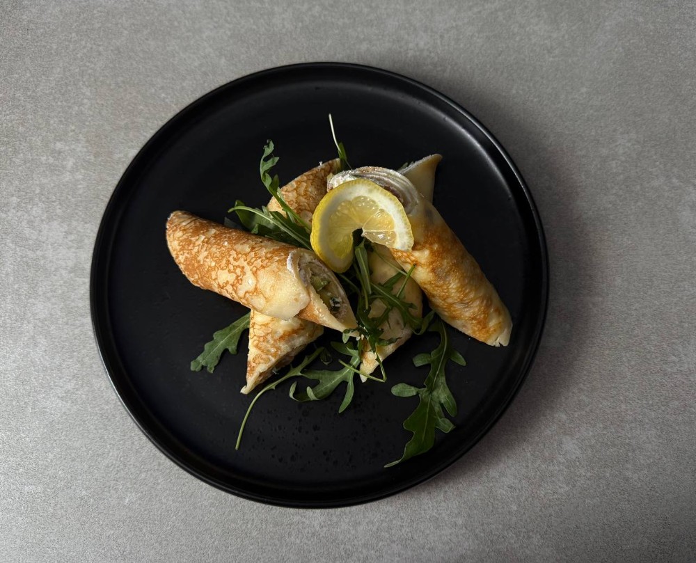 Млинці з лососем