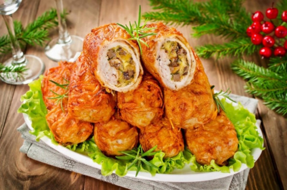 Рулетики з грибами