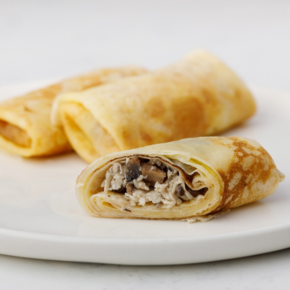 Млинці з куркою та грибами