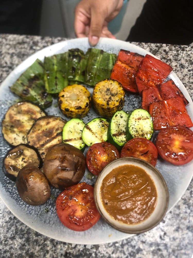 Verduras a la plancha con romesco #2