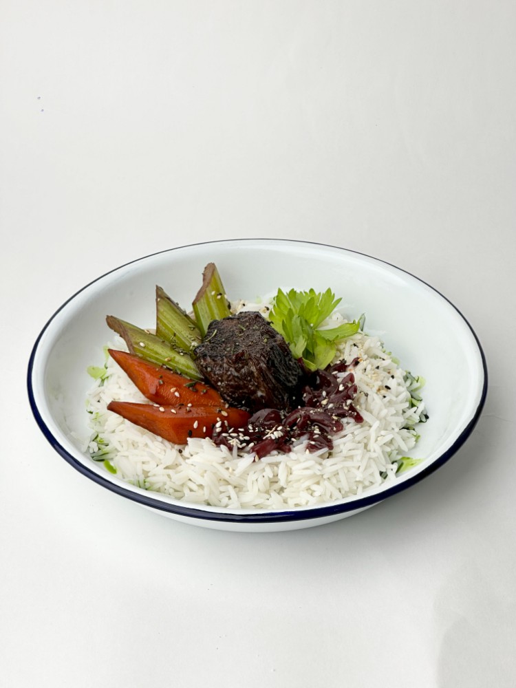 Braised beef with basmati rice 