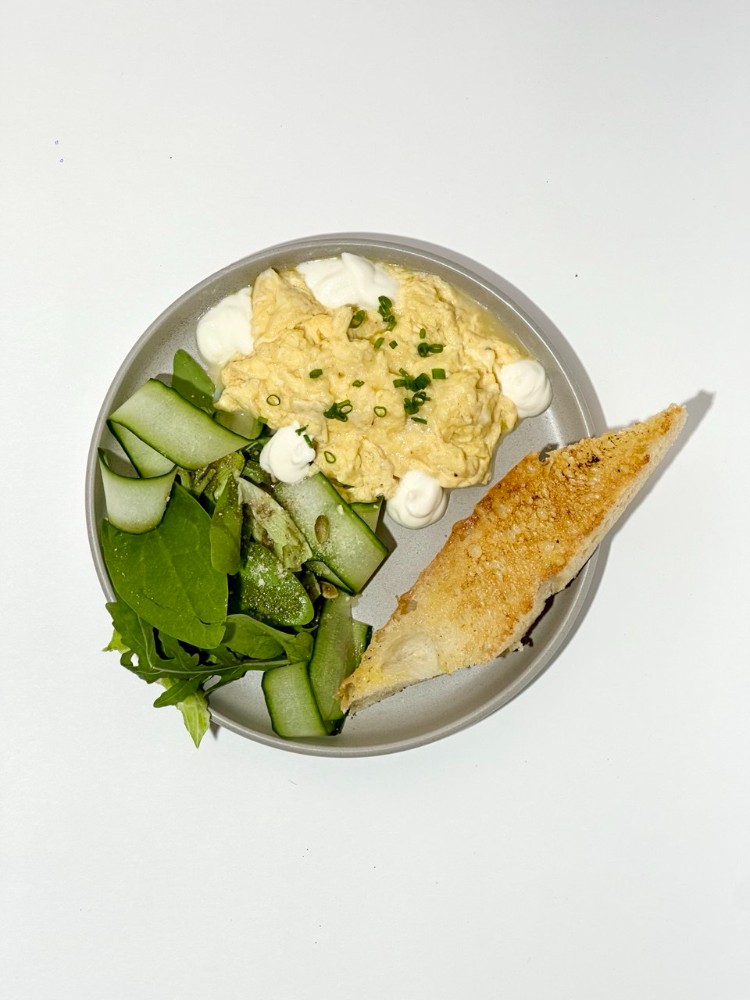 French omelette with parmesan