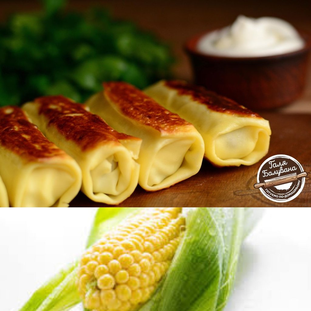 Млинці з куркою на кукурудзяному борошні
