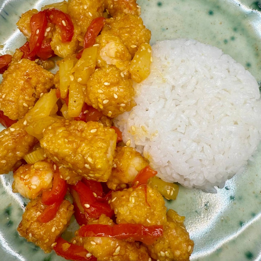 Креветки в кисло-солодкому соусі