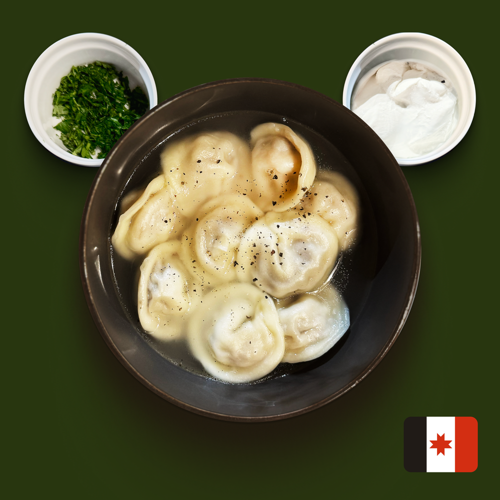 Pelmeni (with bouillon or without)