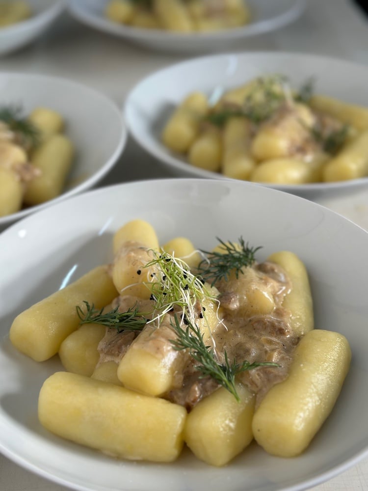 Ципеліни з сиром та грибами