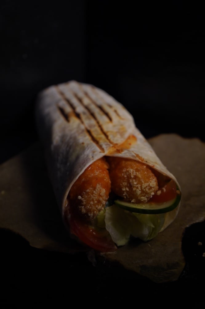 Шаурма з тигровими креветками панко 🌶️