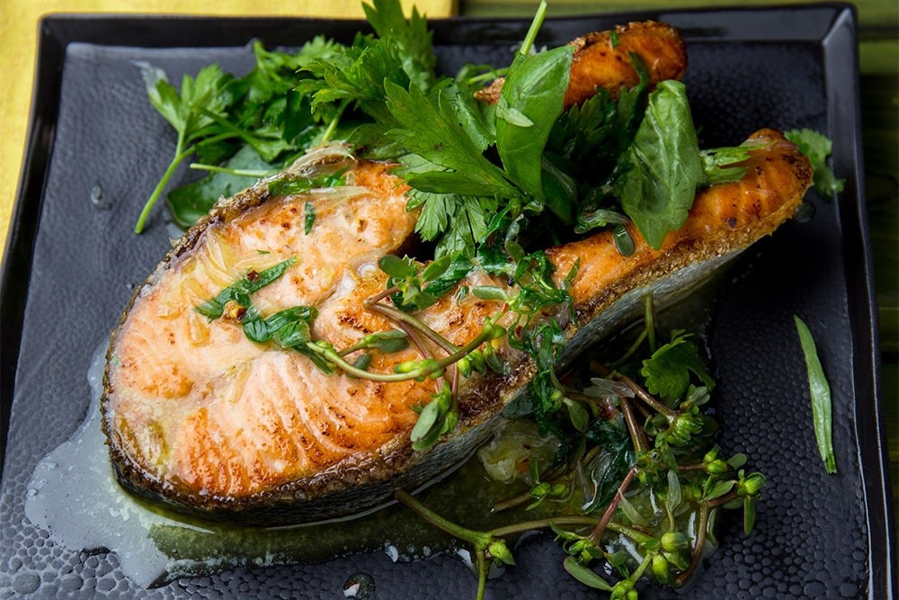 Стейк з лосося