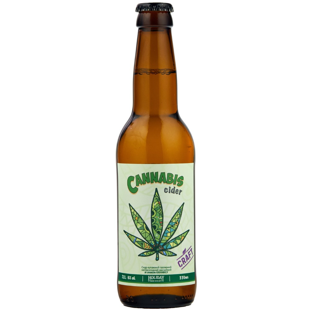 Сидр КАНАБІС напівсолодкий Cannabis Holiday Brewery