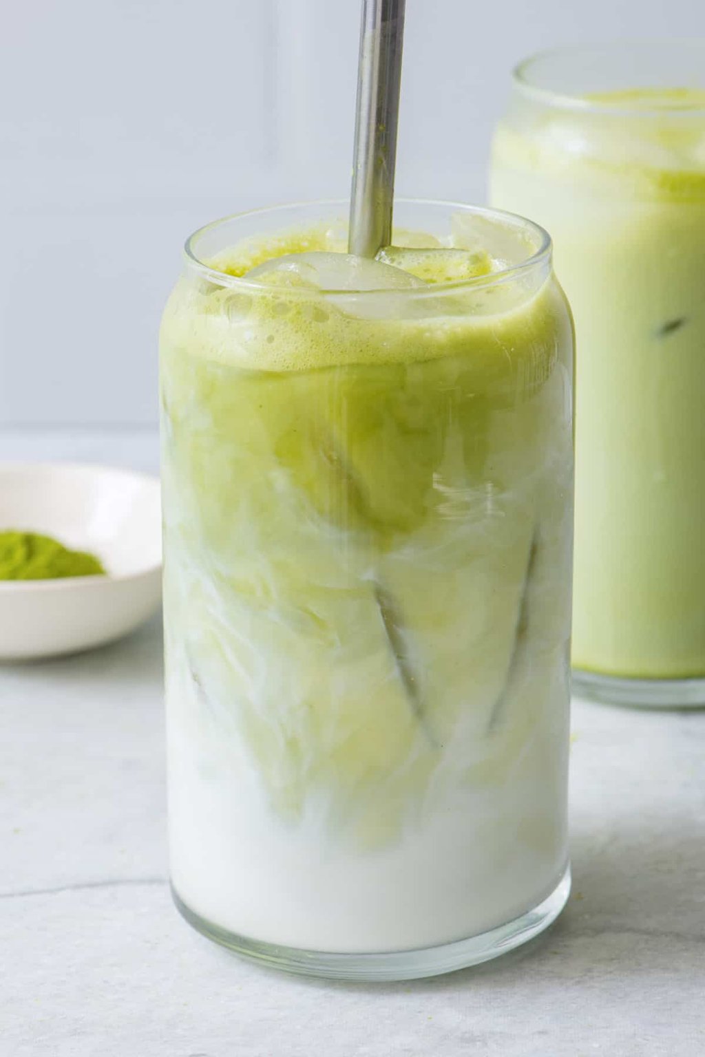 Matcha latte con hielo