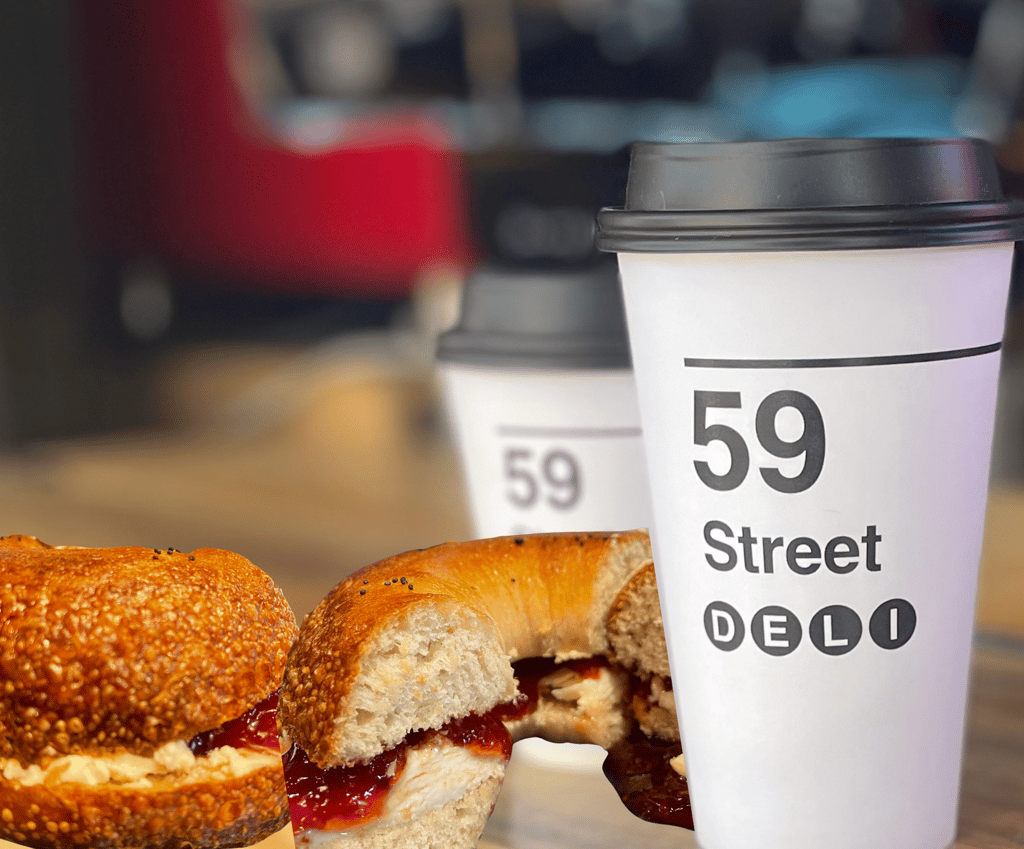 Americano 12oz & Bagel queso crema/mermelada