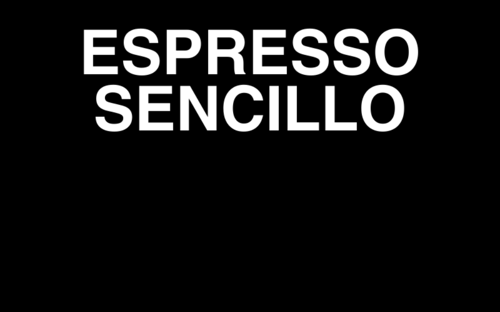 Espresso sencillo
