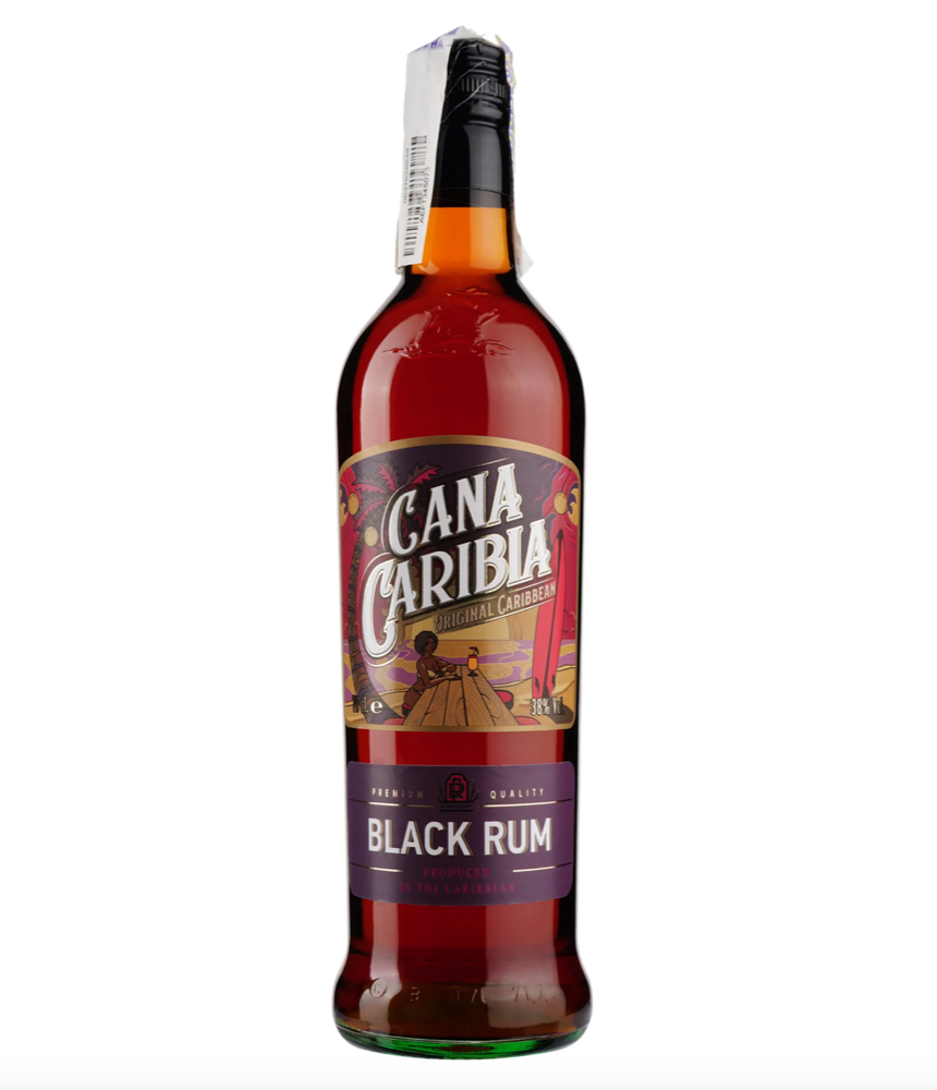 Ром Cana Caribia Black Rum, 50мл