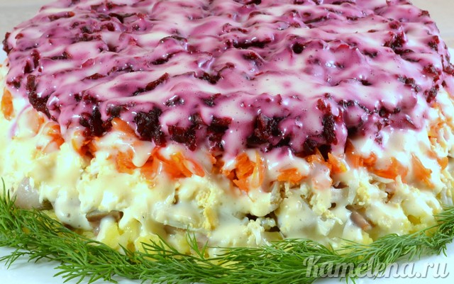 Herring fish salad / Селедка под шубой