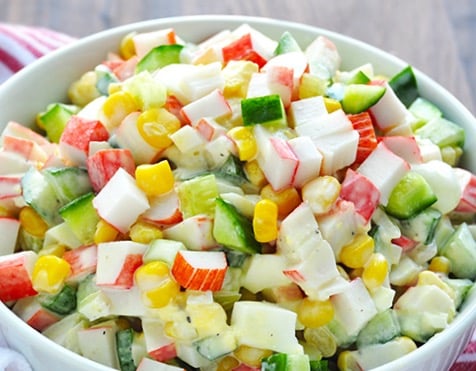 Crab stick salad