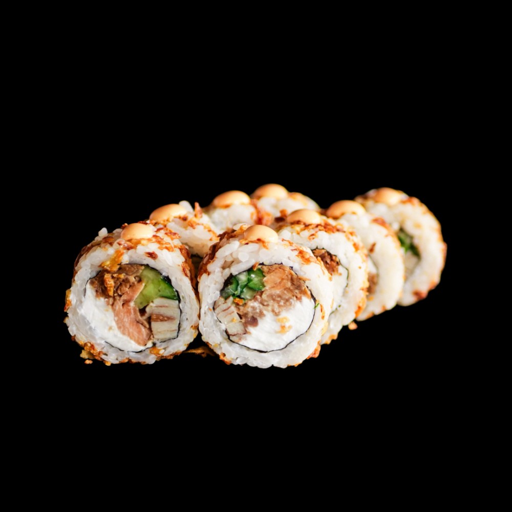 Кранч зі смаженим лососем