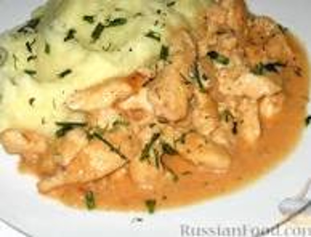 Бефстроганов з курки