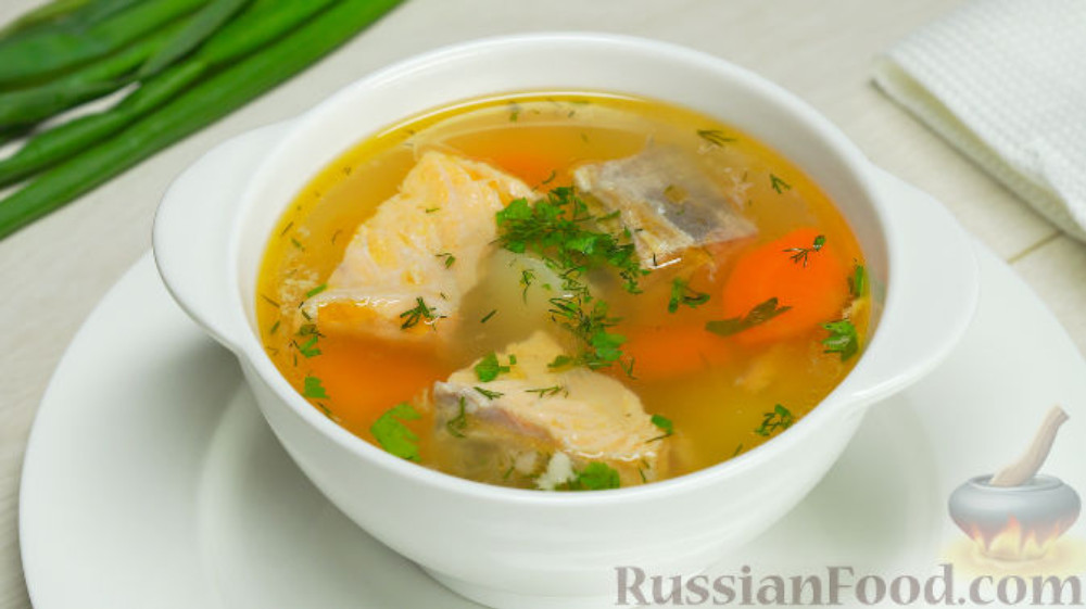 Уха (товстолоб,лосось,овочі)
