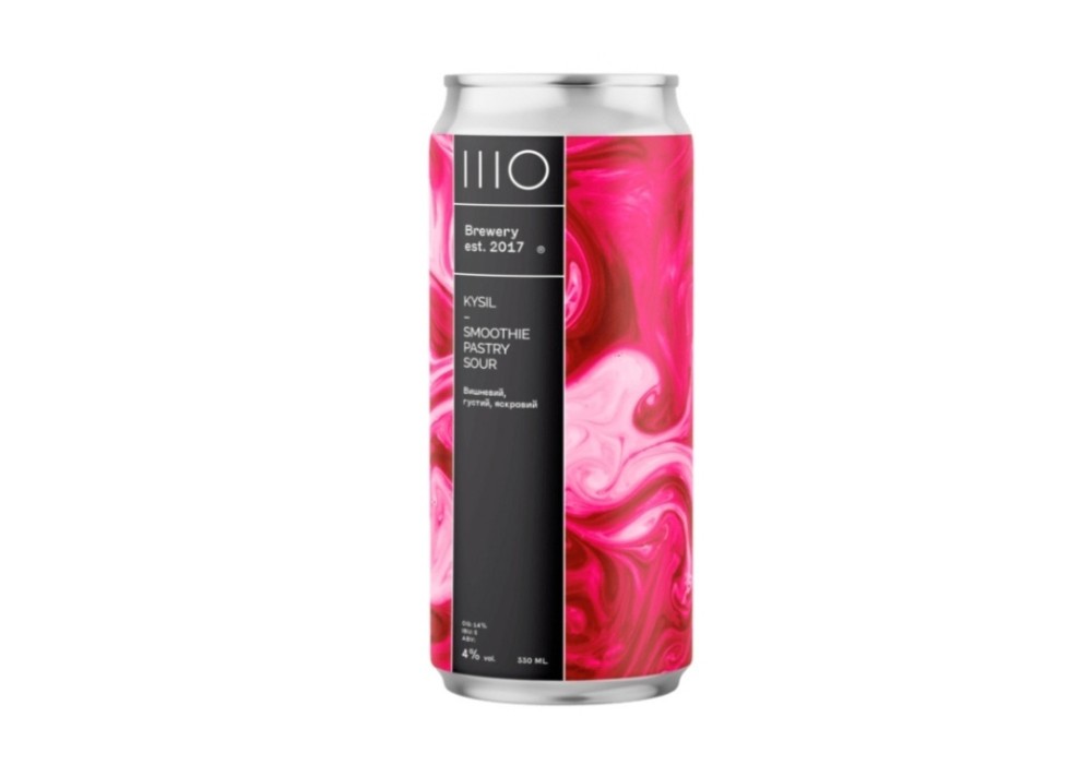 Пиво світле нефільтроване непастеризоване ШО Kysil pastry sour smoothie 0,33л