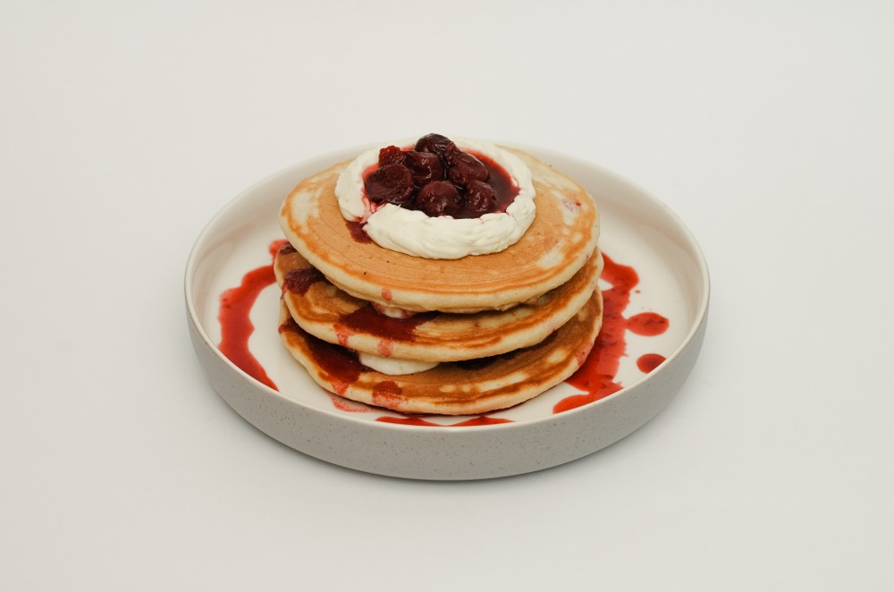 Pancake with cherry