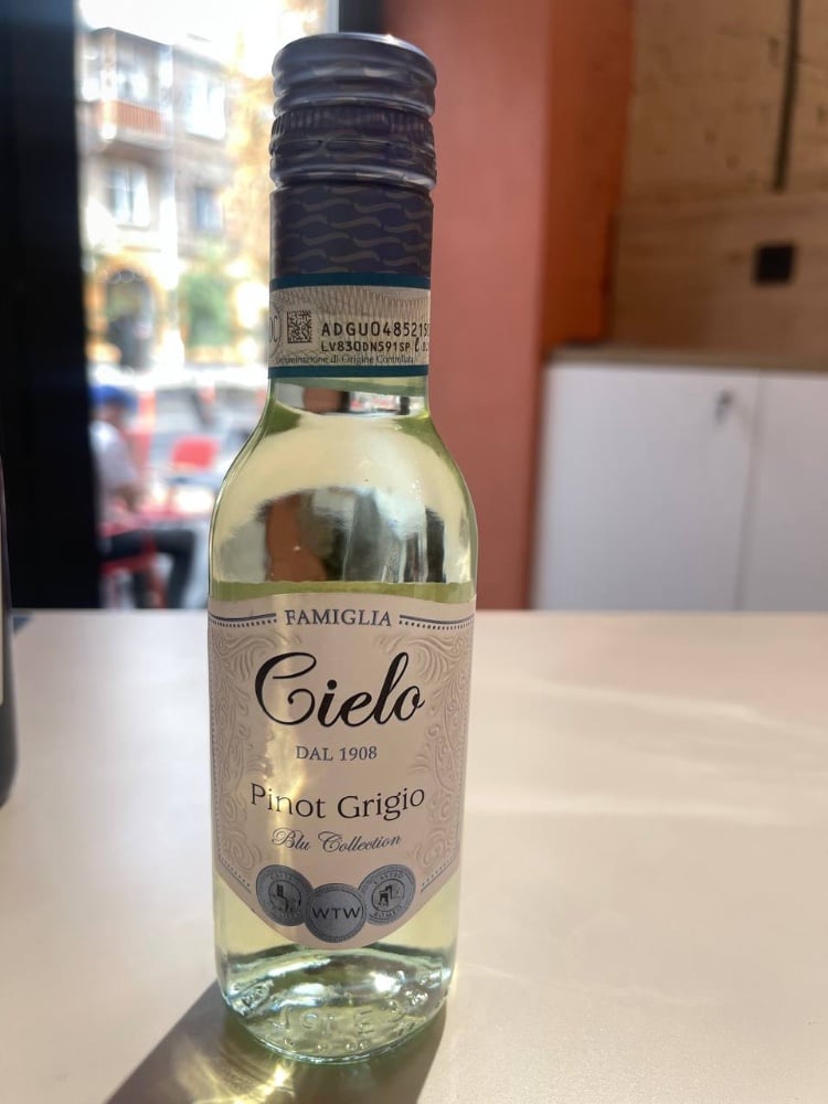 Вино Cielo "Pinot Grigio" delle Venezie DOC, натуральне біле сухе 0,187 л