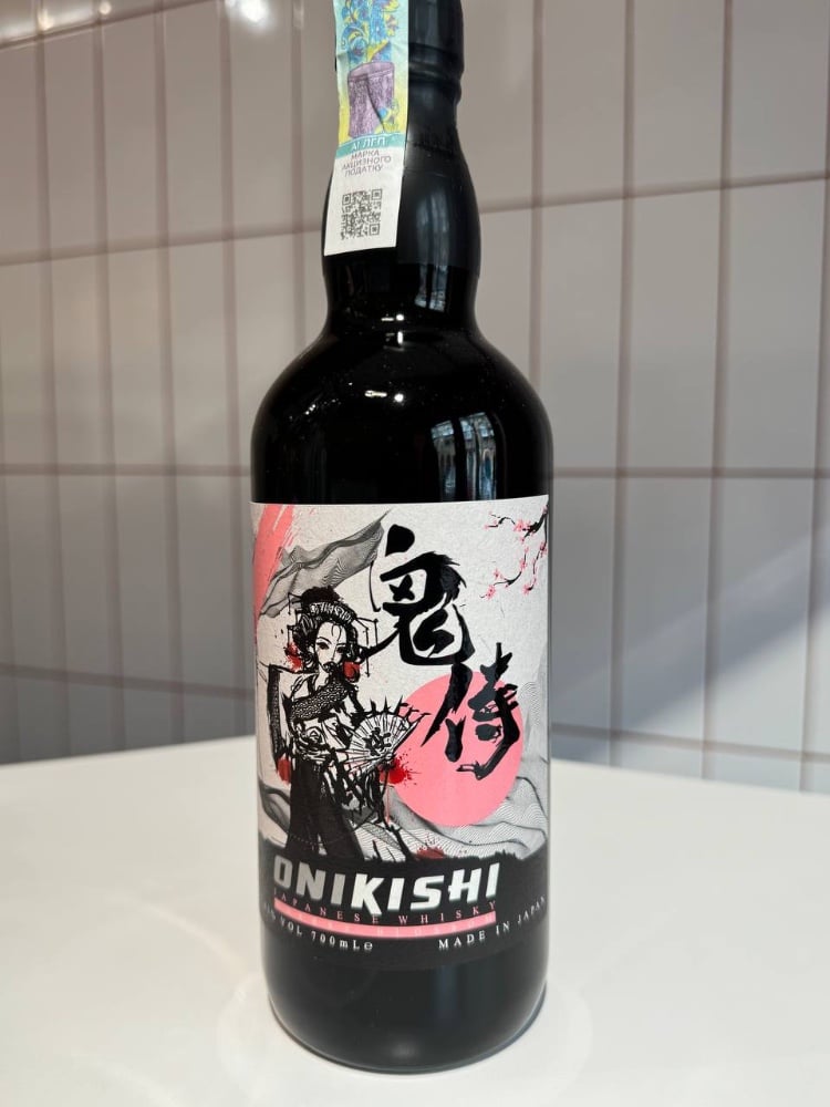 Віскі Onikishi Deadly Sakura Blended Japanese Whisky 43%, 50 мл