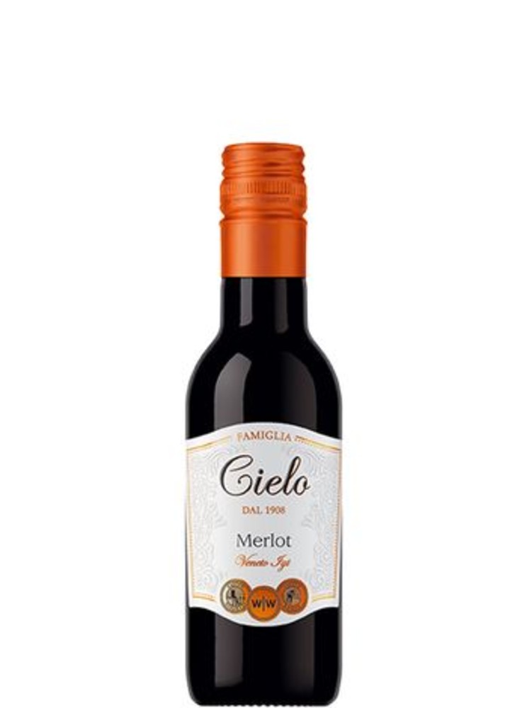 Вино Cielo "Merlot" Tre Venezie IGT,виноградне натуральне червоне сухе 187 мл