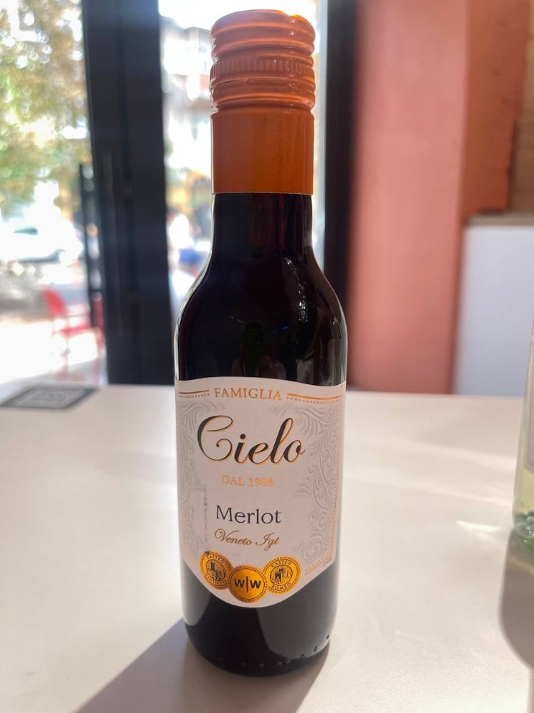 Вино Cielo "Merlot" Tre Venezie IGT,виноградне натуральне червоне сухе 0,187 л