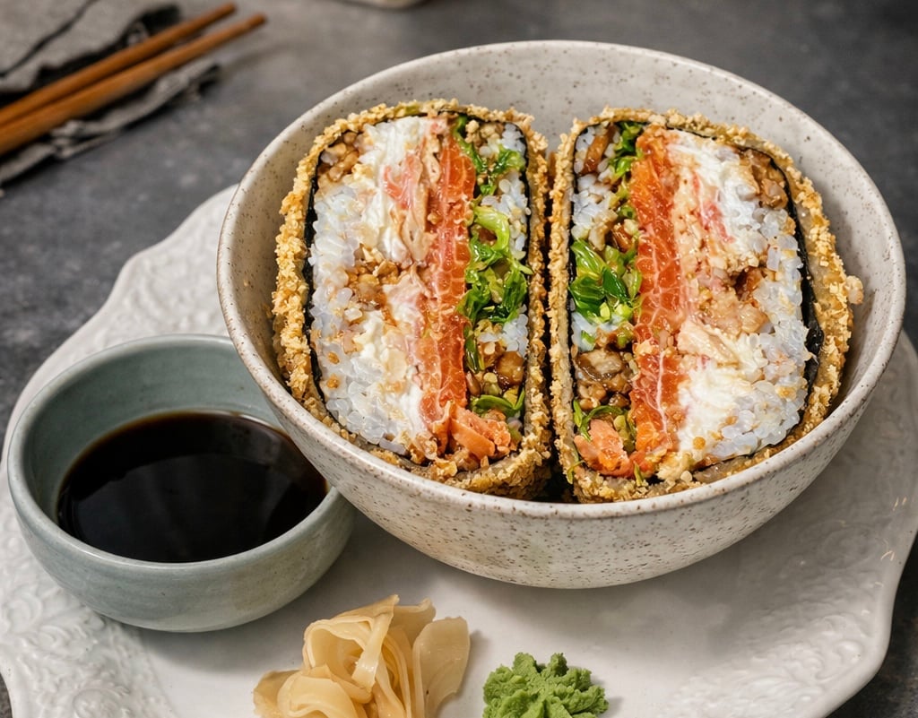 Суші бургер з лососем 