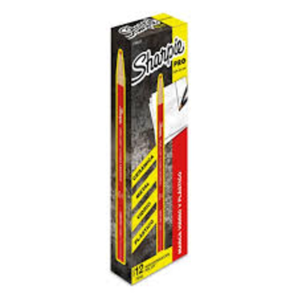 Marca Vidrio y Plástico Sharpie rojo