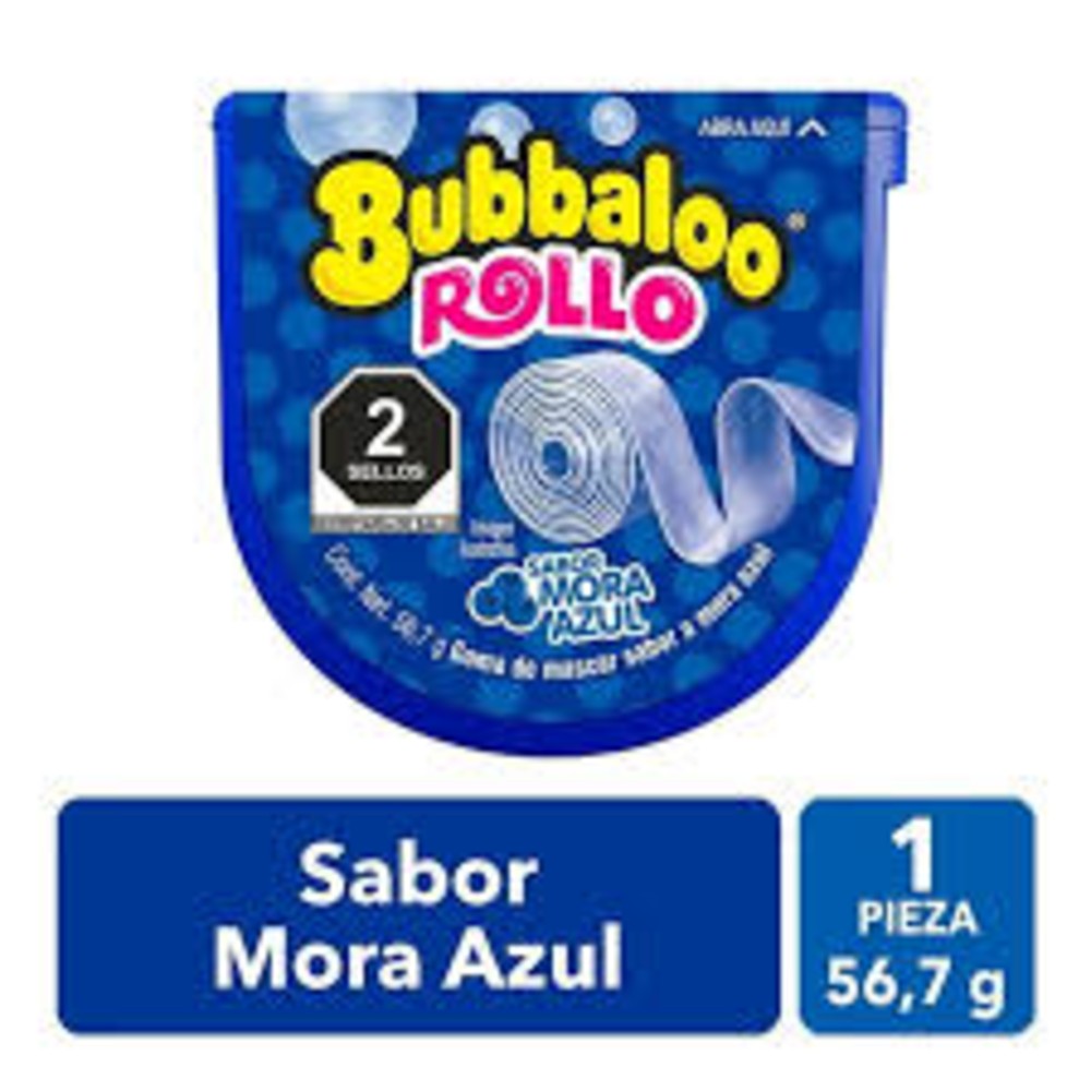Bubbaloo Rollo Mora Azul 56.7g