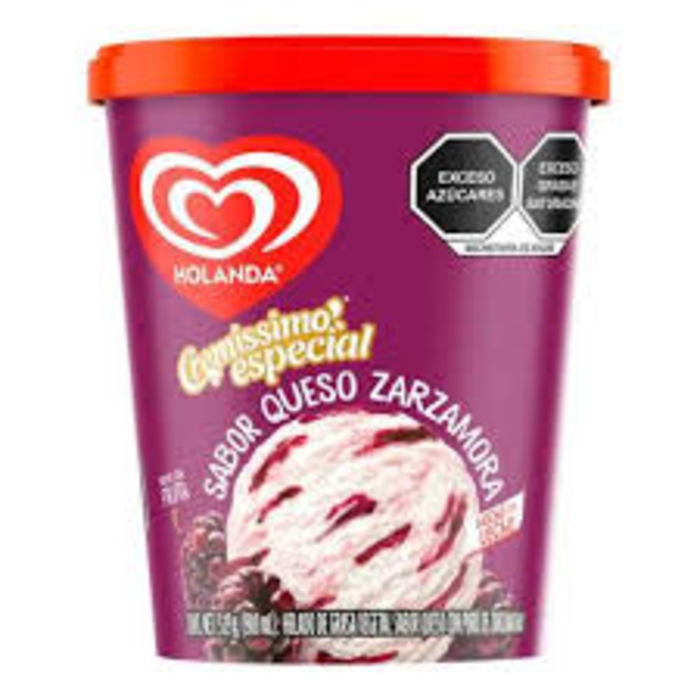 Helado Holanda sabor Queso Zarzamora 519g