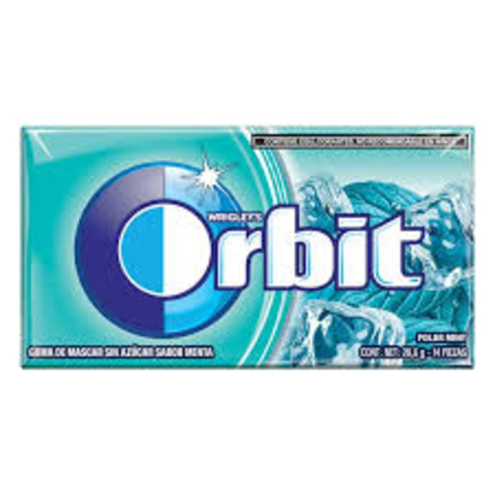 Chicle Orbit Polar Mint 26,6G
